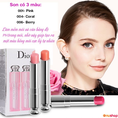 Review Son Dưỡng Dior Lip Glow 006 Berry Màu Tím Hồng  Lipstick