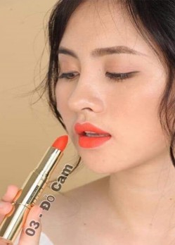 Son môi GOLD cao cấp chính hãng màu đỏ cam