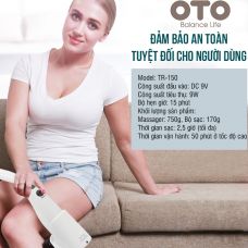 Máy massage cầm tay OTO TR-150 (Pin sạc) - Màu trắng